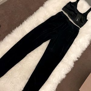 New Black velvet set